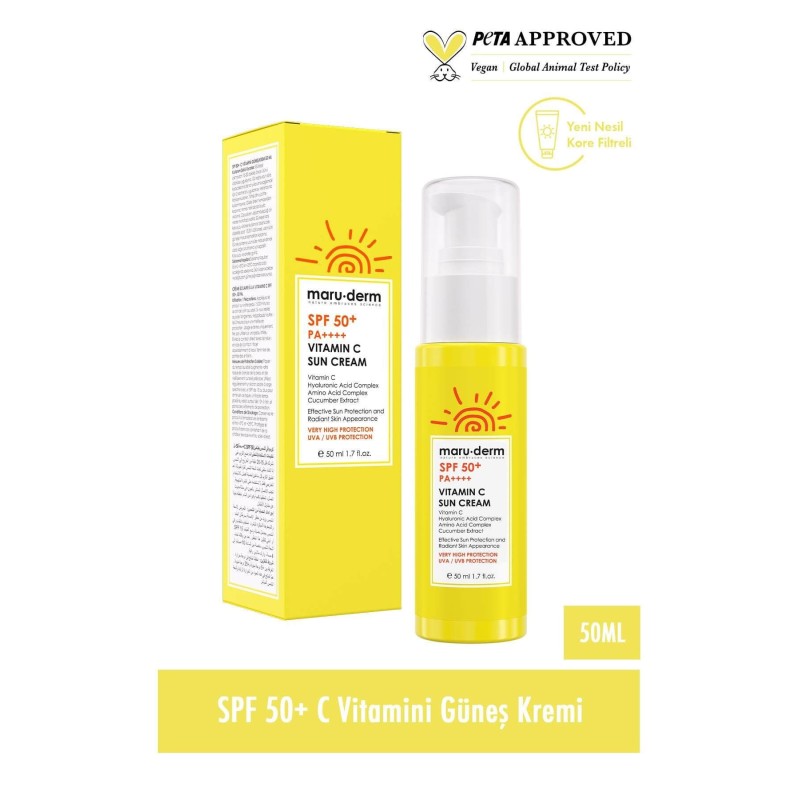 Maruderm SPF 50+ C Vitamini Güneş Kremi 50 ML