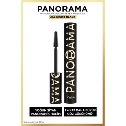 Loreal Paris Panorama Hacim Veren Maskara All Night Black - Siyah