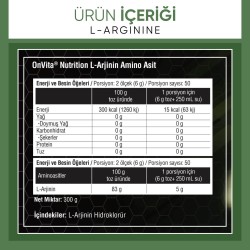 OnVita L-Arginine 5000Mg 300gr