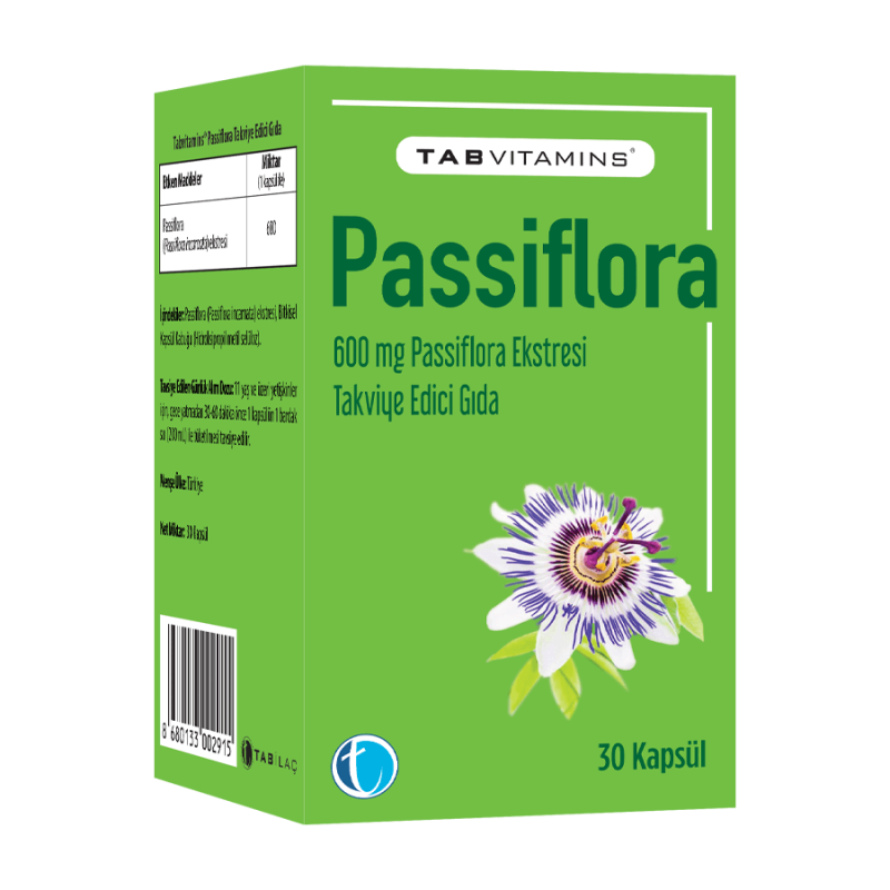 Tab İlaç Vitamins Passiflora 30 Kapsül