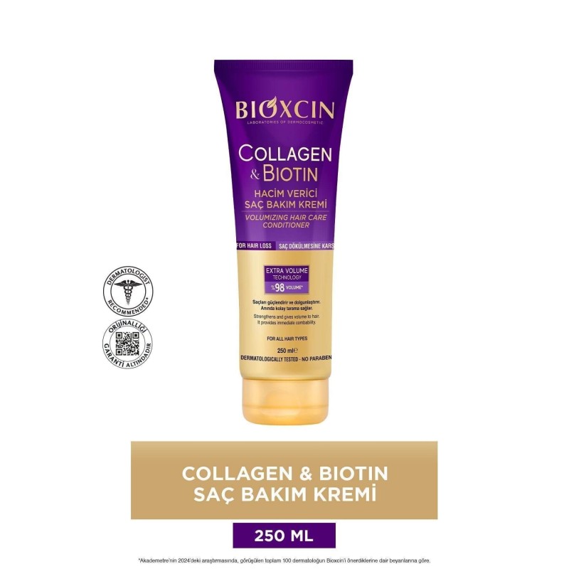 Bioxcin Collagen & Biotin Hacim Veren Saç Bakım Kremi 250ml