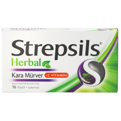 Outlet - Strepsils Herbal Kara Mürver+C Vitamini 16 Pastil