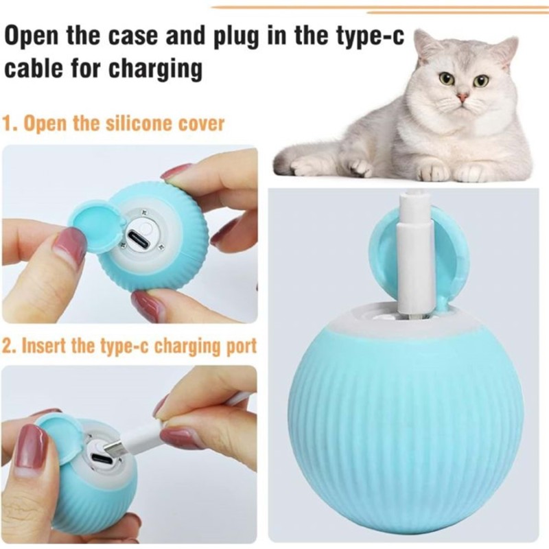 Hareketli Kedi Oyun Topu İnteraktif Top Hareketli Kedi Oyun Topu İnteraktif Top