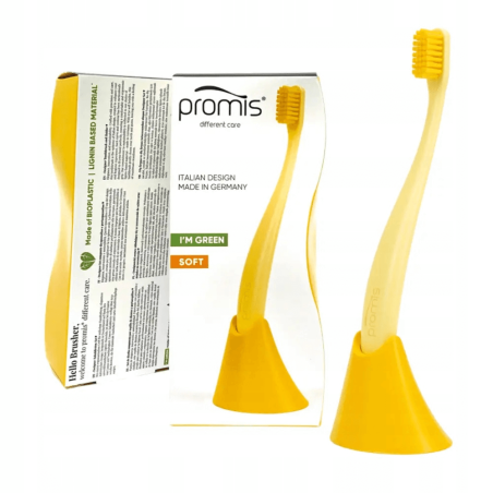 Promis Biplastic Single Diş Fırçası 6750 - Soft - Yellow - Tutucu Hediyeli