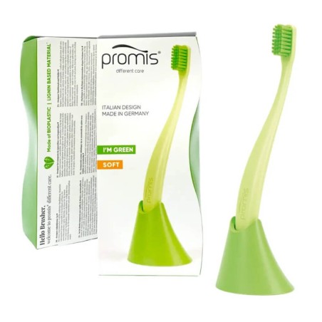 Promis Biplastic Single Diş Fırçası 6750 - Soft - Green - Tutucu Hediyeli