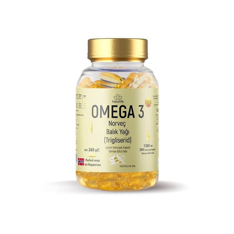 Naturlife Omega 3 1300mg 200 Kapsül