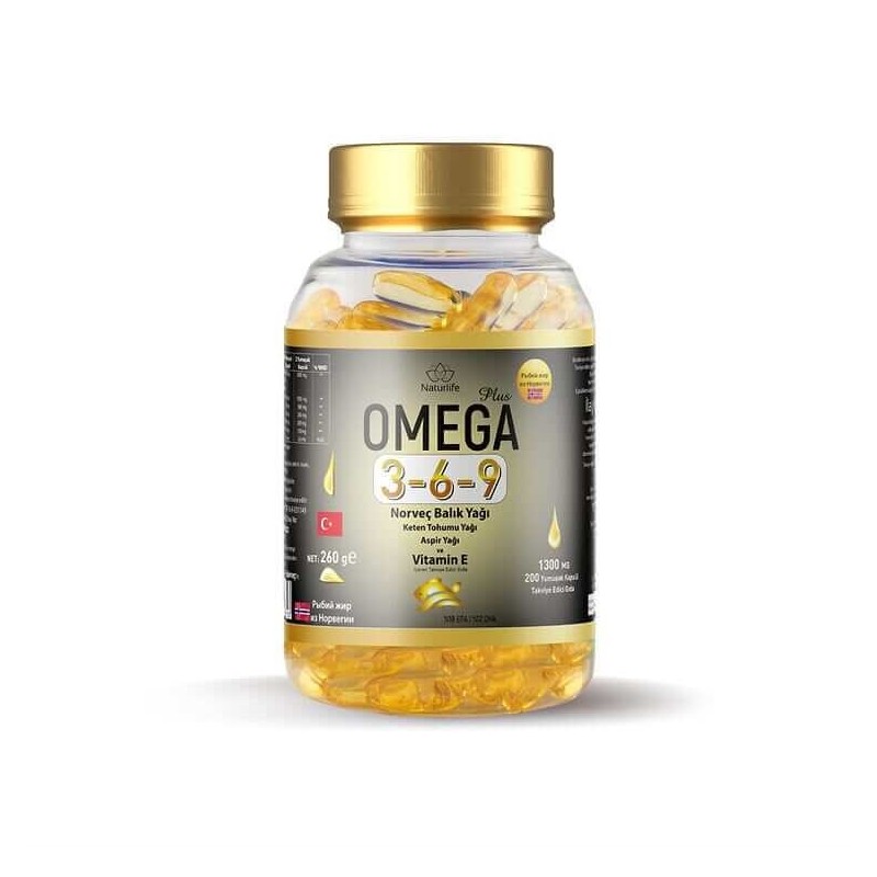 Naturlife Plus Omega 3-6-9 1300mg 200 Kapsül
