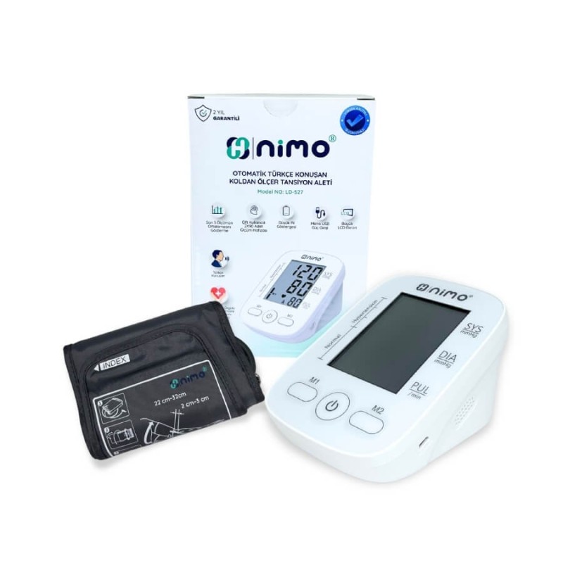 Nimo Otomatik Türkçe Konuşan Koldan Ölçer Tansiyon Aleti ( LD-527 ) Nimo Otomatik Türkçe Konuşan Koldan Ölçer Tansiyon Aleti ( LD-527 )