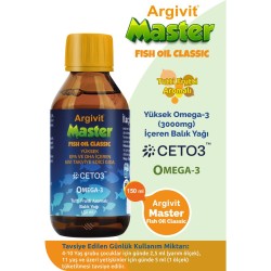 Argivit Master Fish Oil Yüksek Omega-3 İçeren Balık Yağı 150 ml - Tutti Frutti Aromalı