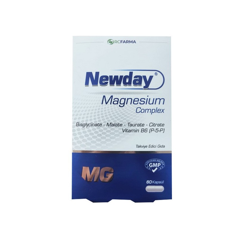 Newday Magnezyum Complex 60 Kapsül Newday Magnezyum Complex 60 Kapsül