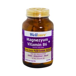 Wellcare Magnezyum B6 Vitamini 90 Tablet | Aynı Fiyata %50 Daha Fazla