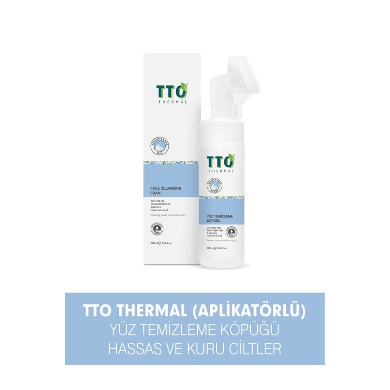 TTO Aplikatörlü Yüz Temizleme Köpüğü ( Hassas & Kuru Ciltler ) 200 ml