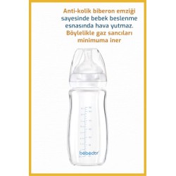 Bebedor Isıya Dayanıklı Cam Biberon 3+Ay 260ml -51301-