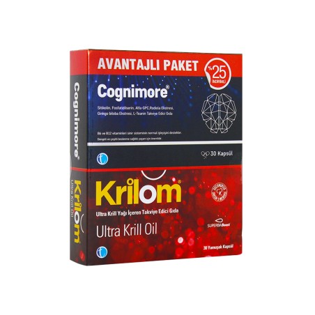Tab İlaç Cognimore 30 Kapsül + Krilom Ultra Krill Oil 30 Kapsül | Avantajlı Paket
