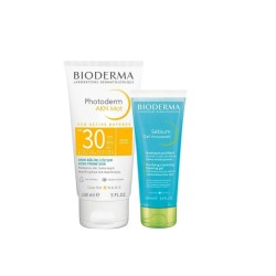 Bioderma Photoderm AKN Mat Spf 30 150ml + Bioderma Sebium Foaming Gel 100ml | Yağlı ve Akneli Ciltler