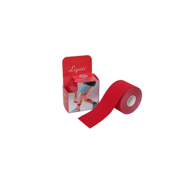 Ligorix Kinesio Tape Ağrı Bandı 5cm x 5m - Kırmızı -