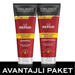John Frieda Full Repair İşlem Görmüş Saçlar İçin Şampuan + Saç Kremi 2x250 ml | Avantajlı Paket