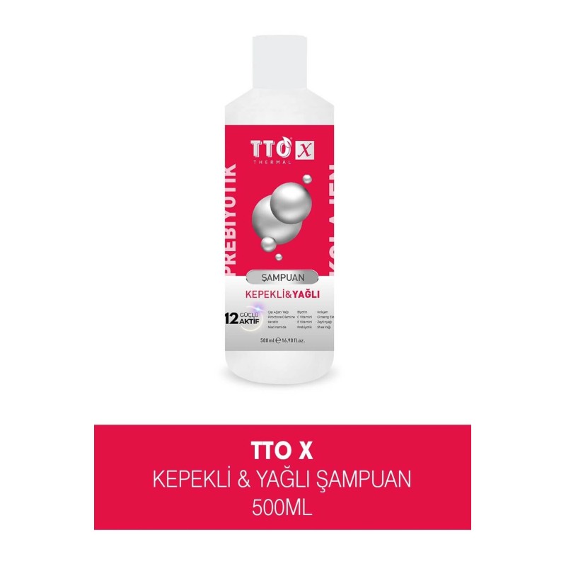 TTO X Kolajen ve Prebiyotik Kepekli & Yağlı Saçlar Şampuan 500ml