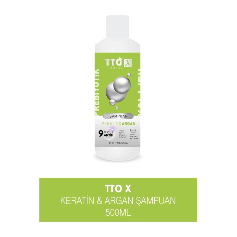 TTO X Kolajen ve Prebiyotik Keratin & Argan Şampuan 500ml