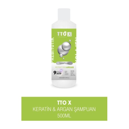 TTO X Kolajen ve Prebiyotik Keratin & Argan Şampuan 500ml
