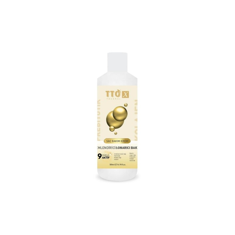 TTO X Kolajen ve Prebiyotik Nemlendirici & Onarıcı Saç Bakım Kremi 500ml