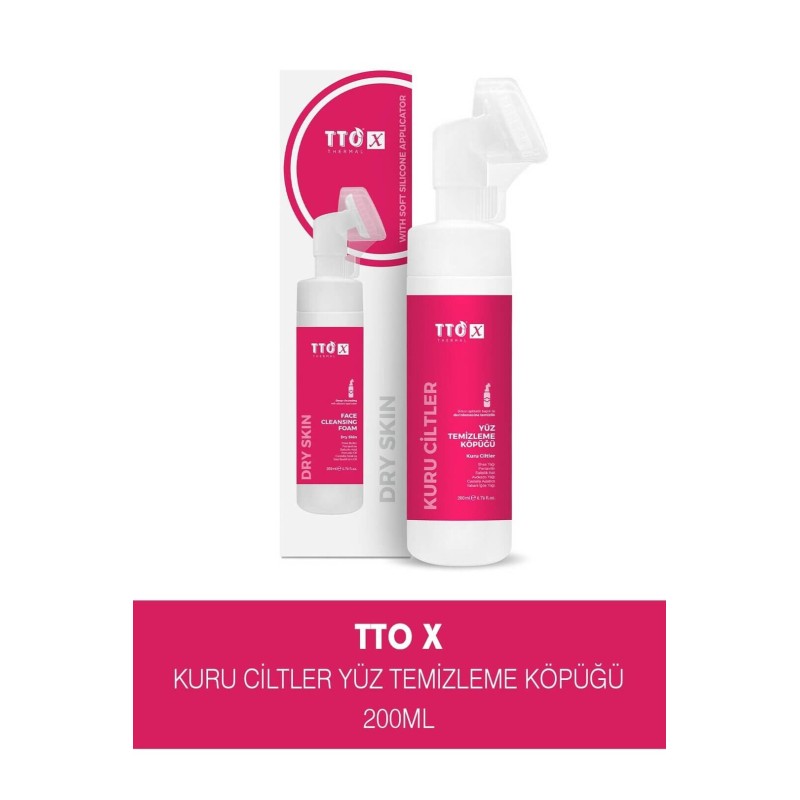 TTO X Kuru Ciltlere Özel Aplikatörlü Yüz Temizleme Köpüğü 200ml