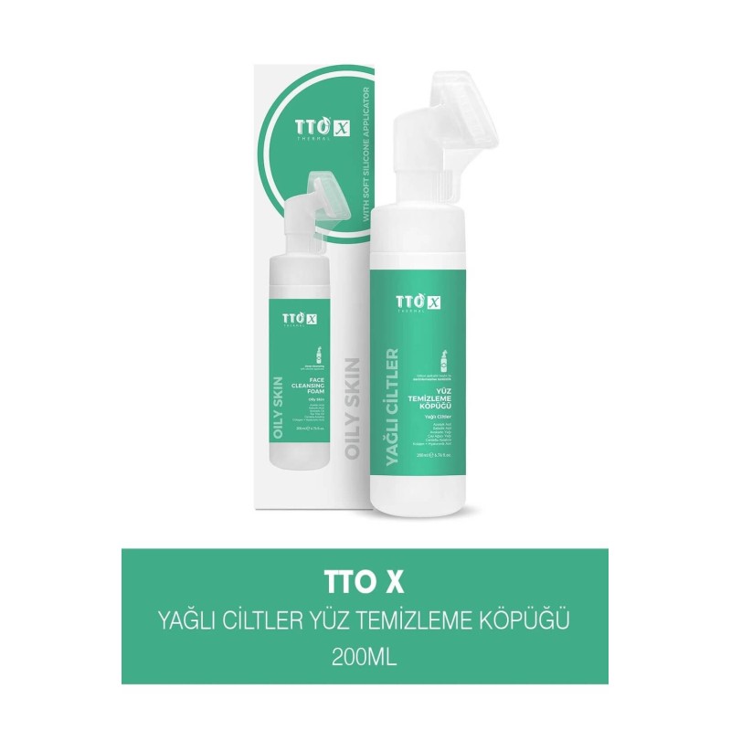 TTO X Yağlı Ciltlere Özel Aplikatörlü Yüz Temizleme Köpüğü 200ml