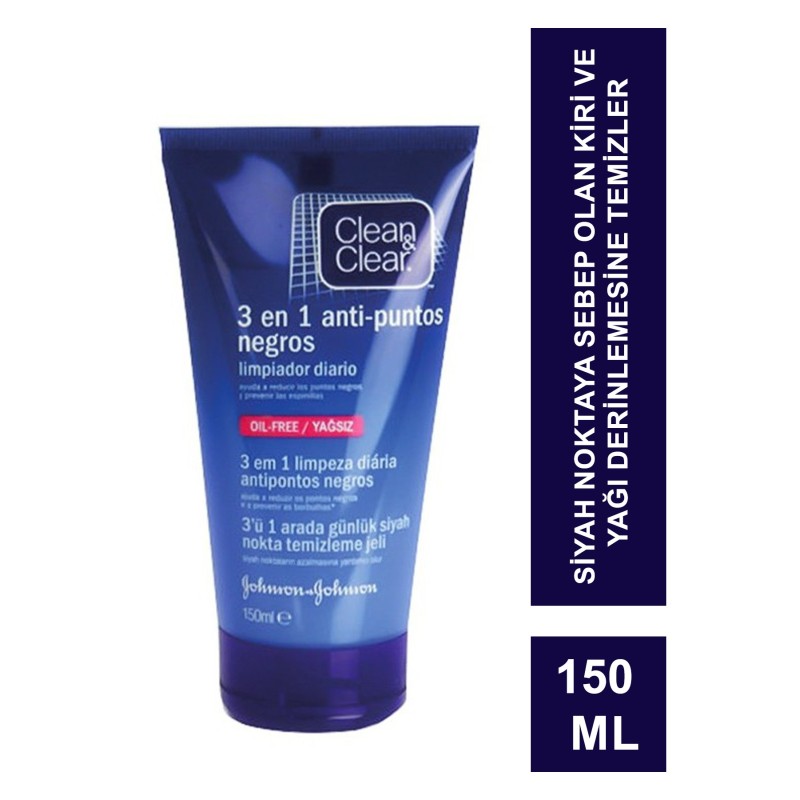 Clean & Clear 3´ü 1 Arada Temizleme Jeli 150 ml