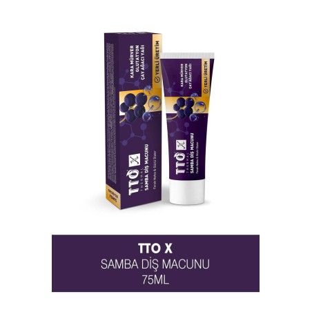 TTO X Samba Kara Mürveli Ferah Nefes Diş Macunu 75 ml