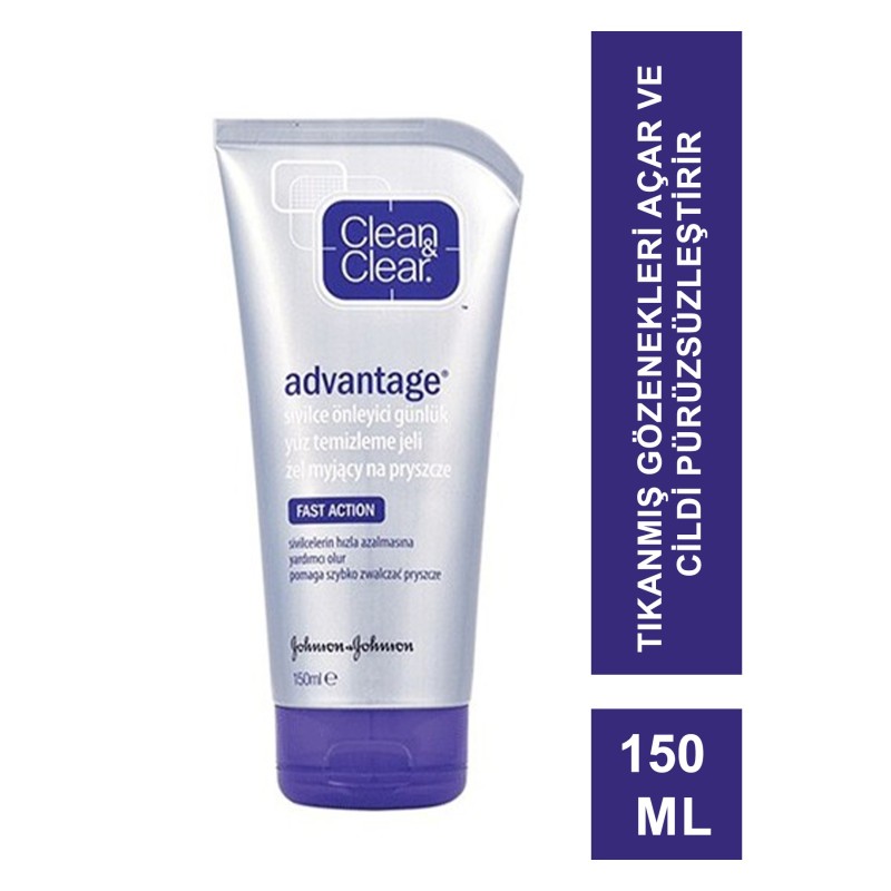 Clean & Clear Advantage Akne Karşıtı Yüz Temizleme Jeli 150 ml