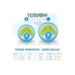 Taybamboo Classıcs Yuvarlak Üç Hava Odalı Yüzme Yardımcısı Kolluk - Pembe - Small (1-5 Yaş 6-19kg)