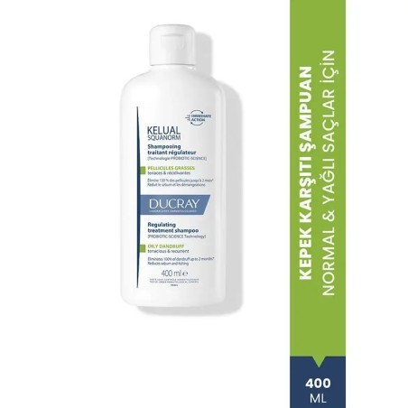Ducray Kelual Squanorm Normal ve Yağlı Saçlar İçin Kepek Karşıtı Şampuan 400 ml