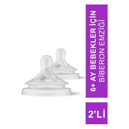 Philips Avent Natural Response Biberon Emziği 2'li 6+ Ay No: 5 - SCY965/02-