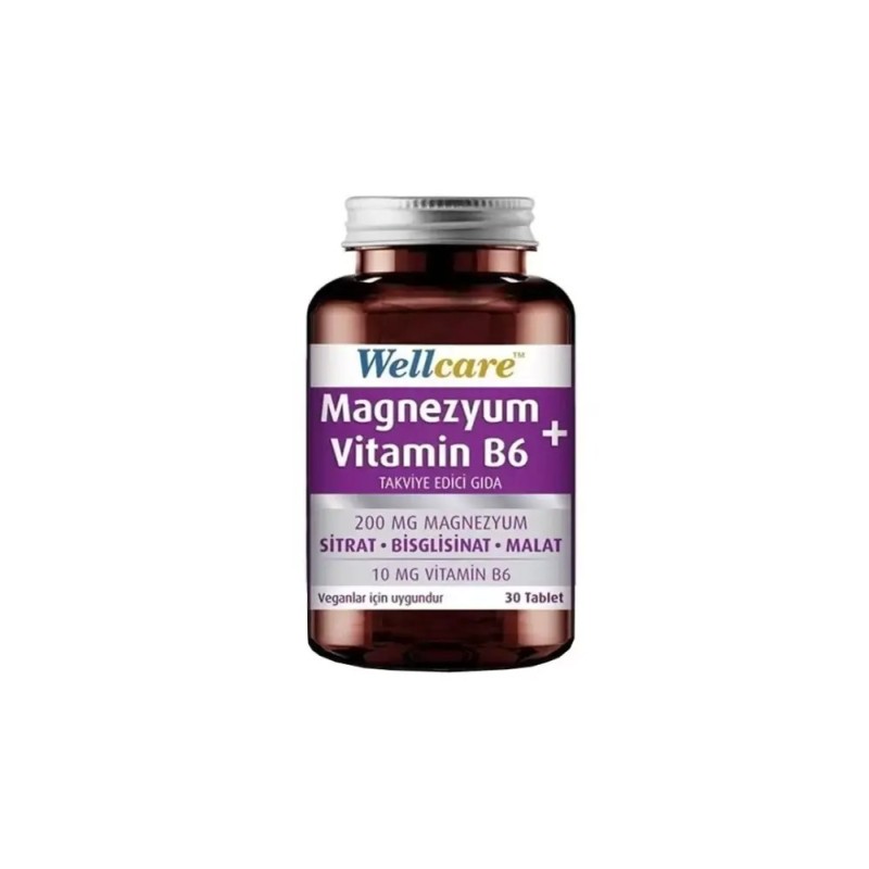 Outlet - Wellcare Magnezyum B6 Vitamini 30 Tablet