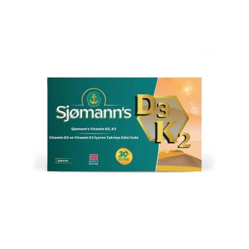 Outlet - Sjomann's D3K2 30 Çiğnenebilir Jel Tablet