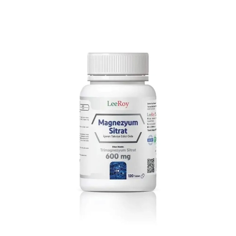 LeeRoy Magnezyum Sitrat 600mg 120 Tablet