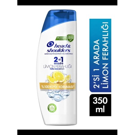 Outlet - Head & Shoulders 2si1 Arada Limon Ferahlığı Kepek Şampuan 350 ml
