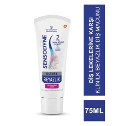 Outlet - Sensodyne Klinik Beyazlık Diş Lekelerine Karşı Diş Macunu 75ml