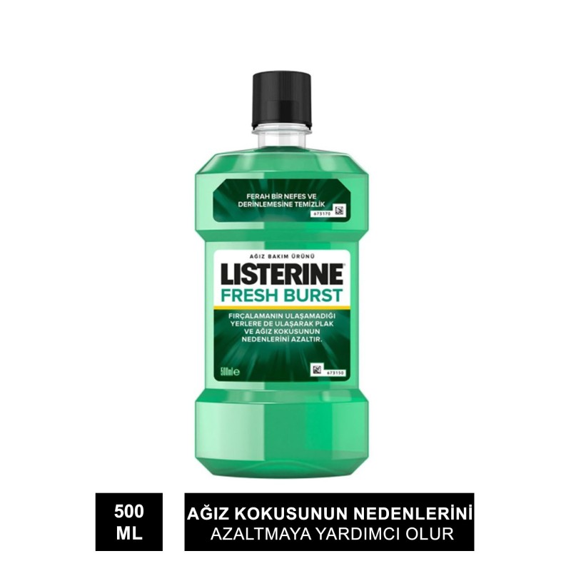 Listerine Fresh Burst Ağız Gargarası 500 ml - Ferah Nane Listerine Fresh Burst Ağız Gargarası 500 ml - Ferah Nane