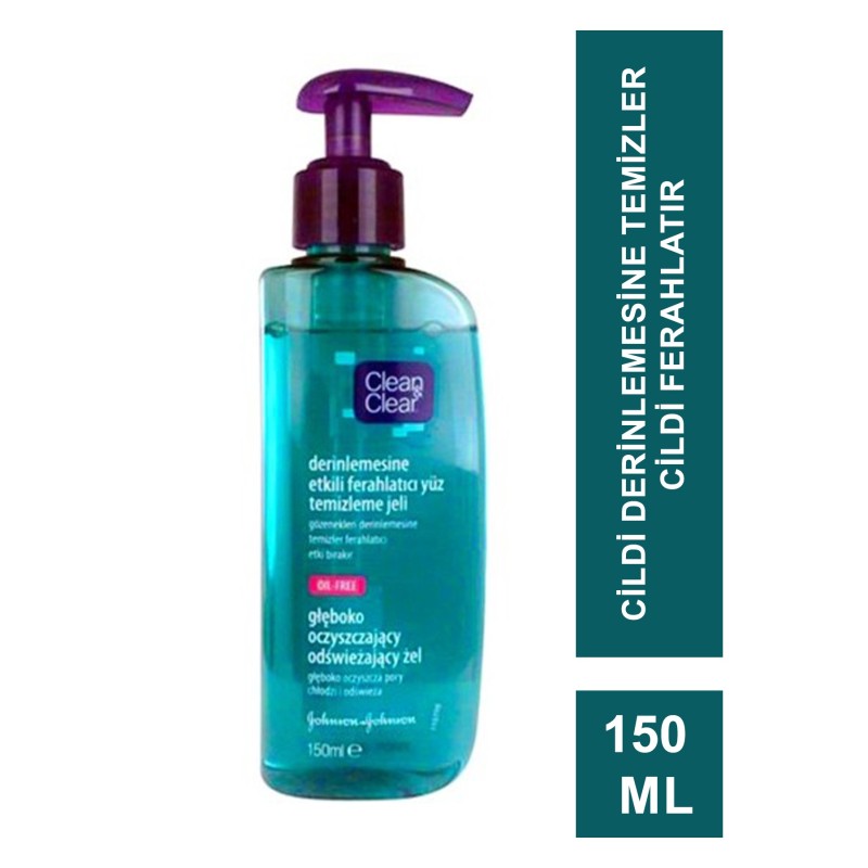 Clean & Clear Derinlemesine Etkili Ferahlatıcı Yüz Temizleme Jeli 150 ml Clean & Clear Derinlemesine Etkili Ferahlatıcı Yüz Temizleme Jeli 150 ml
