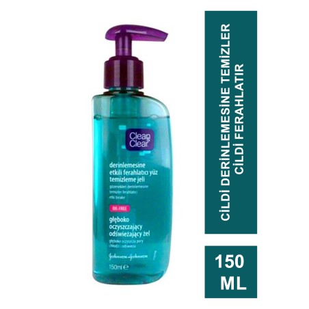 Clean & Clear Derinlemesine Etkili Ferahlatıcı Yüz Temizleme Jeli 150 ml