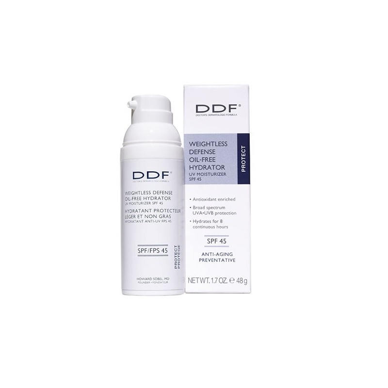 DDF Weightless Defense Oil Free Hydrator UV Moisturizer SPF 45 DDF Weightless Defense Oil Free Hydrator UV Moisturizer SPF 45