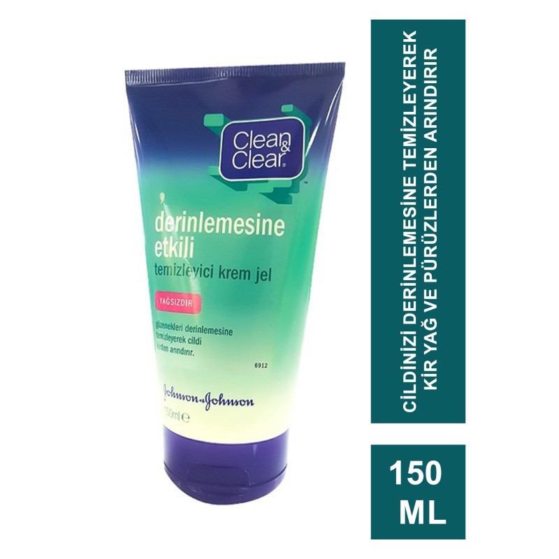 Clean & Clear Derinlemesine Etkili Temizleyici Krem Jel-150ml Clean & Clear Derinlemesine Etkili Temizleyici Krem Jel-150ml