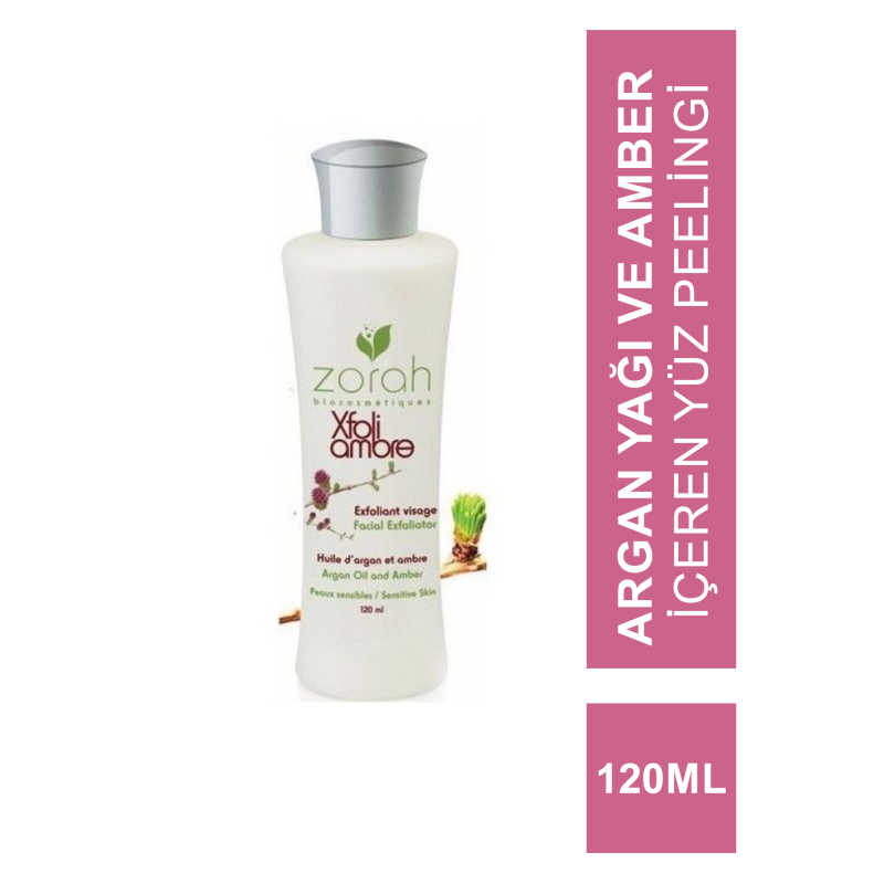Zorah Xfoliambre Argan yağı ve Amber içeren yüz peelingi 120 ml Zorah Xfoliambre Argan yağı ve Amber içeren yüz peelingi 120 ml