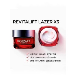 Loreal Revitalift Lazer X3 Yaşlanma Karşıtı Gündüz Bakım Kremi 50ml