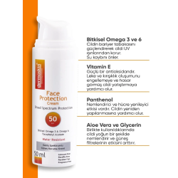 Dermoskin SPF 50+ Face Protection Güneş Kremi 50 ml