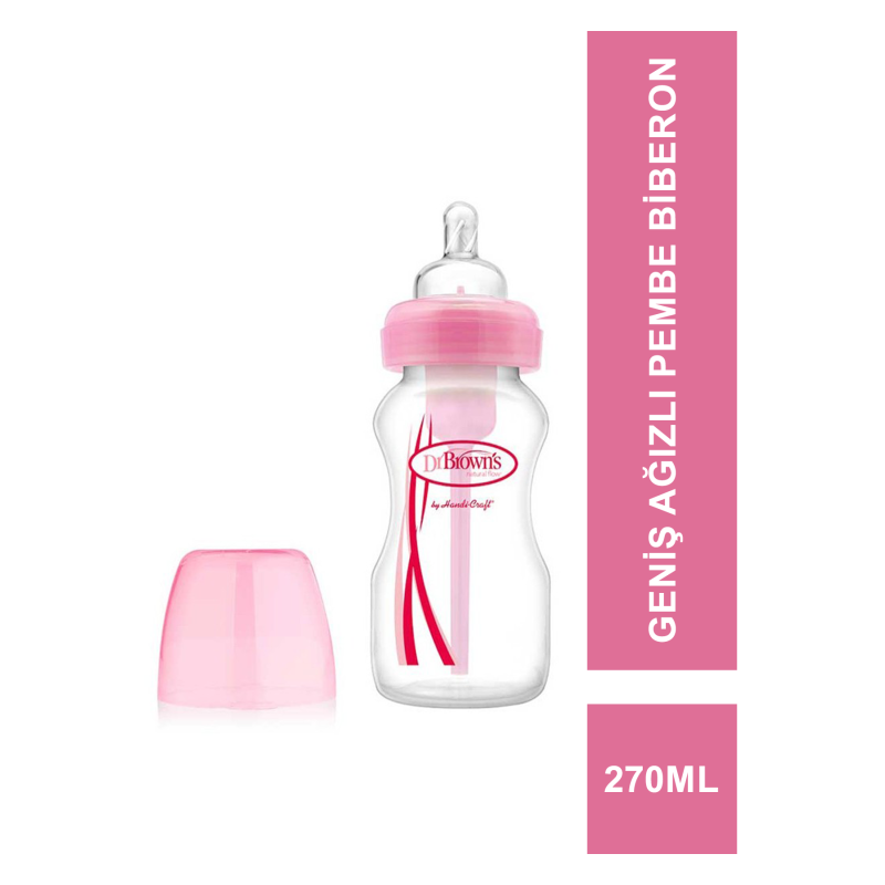 Dr. Brown's Options 91305 Geniş Ağızlı Biberon 270 ml Pembe Dr. Brown's Options 91305 Geniş Ağızlı Biberon 270 ml Pembe