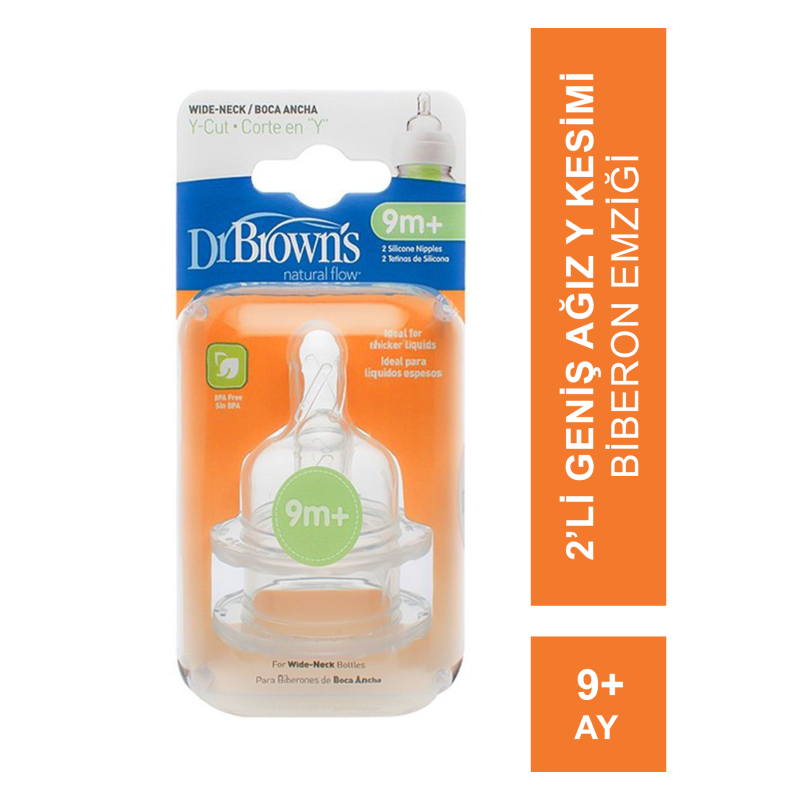Dr. Brown's Geniş Ağız Biberon Emziği Y Kesim 2`li 362 Dr. Brown's Geniş Ağız Biberon Emziği Y Kesim 2`li 362