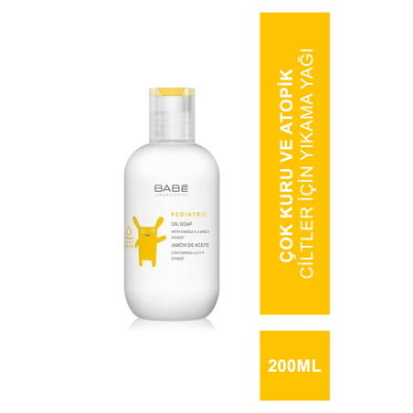Babe Pediatric Oil Soap 200 ml Çok Kuru Ve Atopik Ciltler İçin Yıkama Yağı (S.K.T 06-2024)