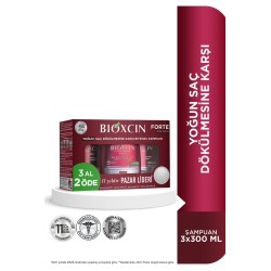 Bioxcin Forte Şampuan 3 Al 2 Öde 3x300 Ml - Yoğun Saç Dökülmesi Şampuanı